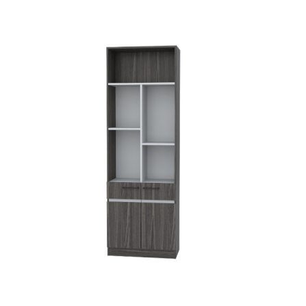 ตู้โชว์อเนกประสงค์ WISDOM DESIGN FURNITURE รุ่น CB-623 60 ซม. สีไลท์เวงเก้/เทา_1